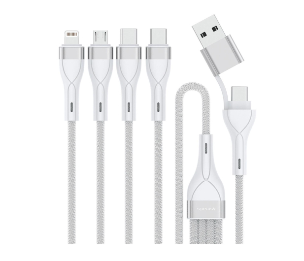 4smarts Kabel USB-C/USB-A 4w1 1.2m biały - 1512656 - zdjęcie